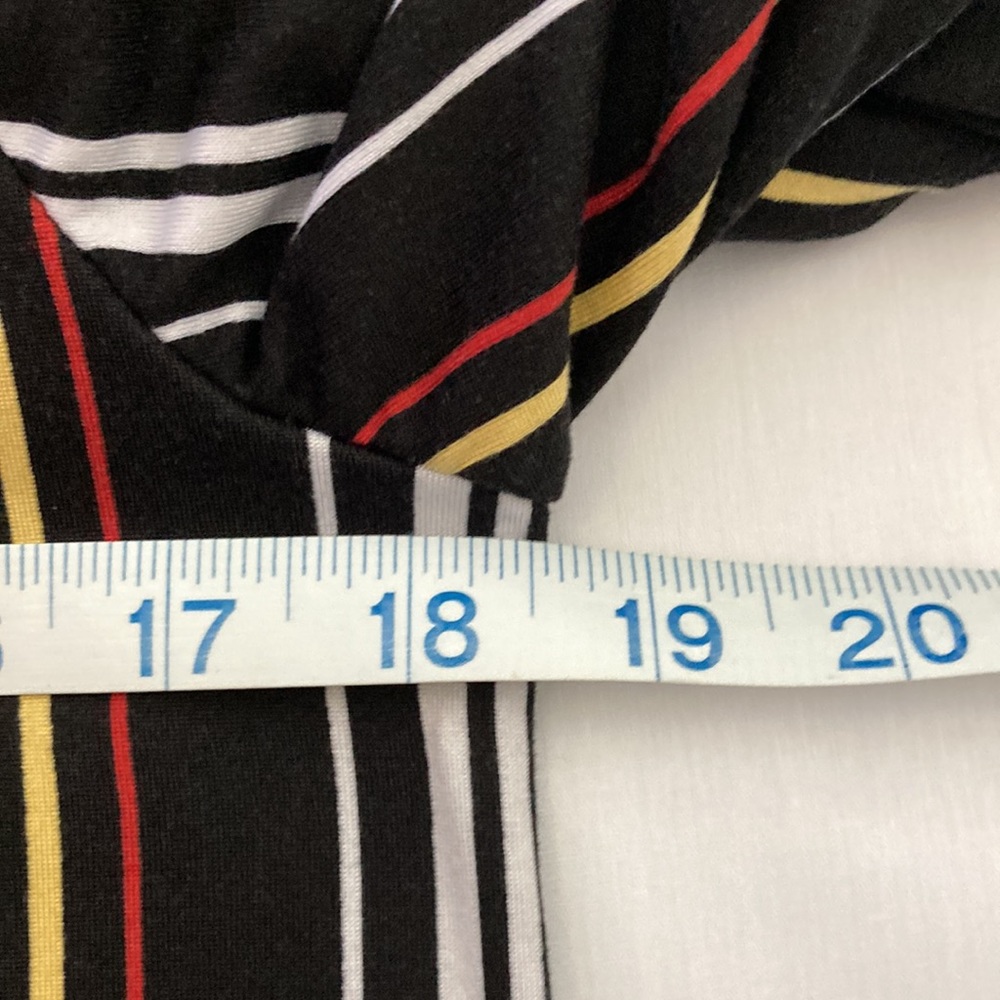 Simply Vera Wang Black Striped Pajama Top Small - Picture 7 of 8